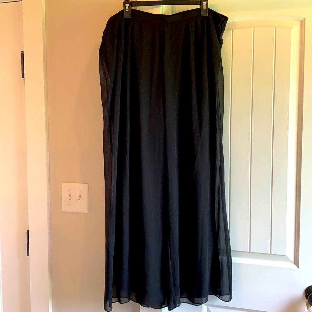 Amazing sheer overlay black dress slacks
